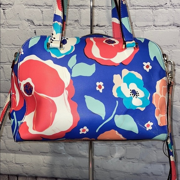 Kate Spade Blue and Orange Floral Crossbody Bag - Picture 4 of 9